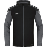 HOODED JACKET JAKO PERFORMANCE, BLACK-ANTHRA LIGHT KIDS.