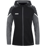 HOODED JACKET JAKO PERFORMANCE, BLACK-ANTHRA LIGHT WOMEN.