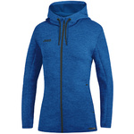 HOODED JACKET JAKO PREMIUM BASICS, ROYAL MELANGE WOMEN.