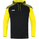 HOODED SWEATER JAKO PERFORMANCE, BLACK-SOFT YELLOW KIDS.