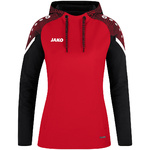 HOODED SWEATER JAKO PERFORMANCE, RED-BLACK WOMEN.