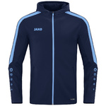 JAKO POWER HOODED JACKET, SEABLUE-SKY BLUE-KIDS.