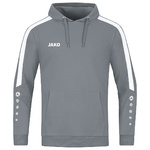 JAKO POWER HOODED JACKET, STONE GREY-WHITE MEN.