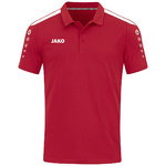 JAKO POWER POLO, RED-WHITE WOMEN.