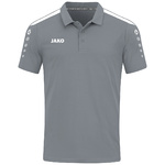 JAKO POWER POLO, STONE GREY-WHITE MEN.