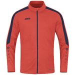 JAKO POWER POLYESTER JACKET, FLAME-SEABLUE KIDS.