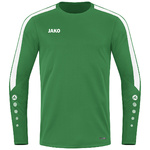 JAKO POWER SWEATER, SPORT GREEN-WHITE UNISEX.