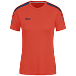 JAKO POWER T-SHIRT SHORT SLEEVE, FLAME-SEABLUE WOMEN.