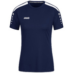 JAKO POWER T-SHIRT SHORT SLEEVE, SEABLUE-WHITE WOMEN.