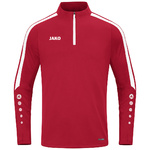 JAKO POWER ZIP TOP, RED-WHITE KIDS.