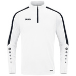 JAKO POWER ZIP TOP, WHITE-BLACK KIDS.