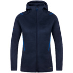 LEISURE JACKET JAKO CHALLENGE WITH HOOD, SEABLUE MELANGE-ROYAL WOMEN.