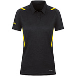 POLO JAKO CHALLENGE, BLACK MELANGE-CITRO WOMEN.