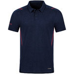 POLO JAKO CHALLENGE, SEABLUE MELANGE-MAROON MEN.