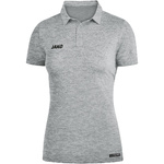 POLO JAKO PREMIUM BASICS, LIGHT GREY MELANGE WOMEN.