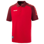 POLO SALLERX.72, ROJO-BURDEOS-BLANCO UNISEX.