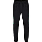 POLYESTER TROUSERS JAKO CHALLENGE, BLACK-SPORT. GREEN WOMEN.