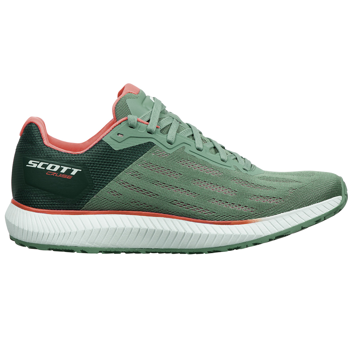 RUNNING SHOES SCOTT WS CRUISE, FROST-GREEN-CORAL-PINK WOMAN.