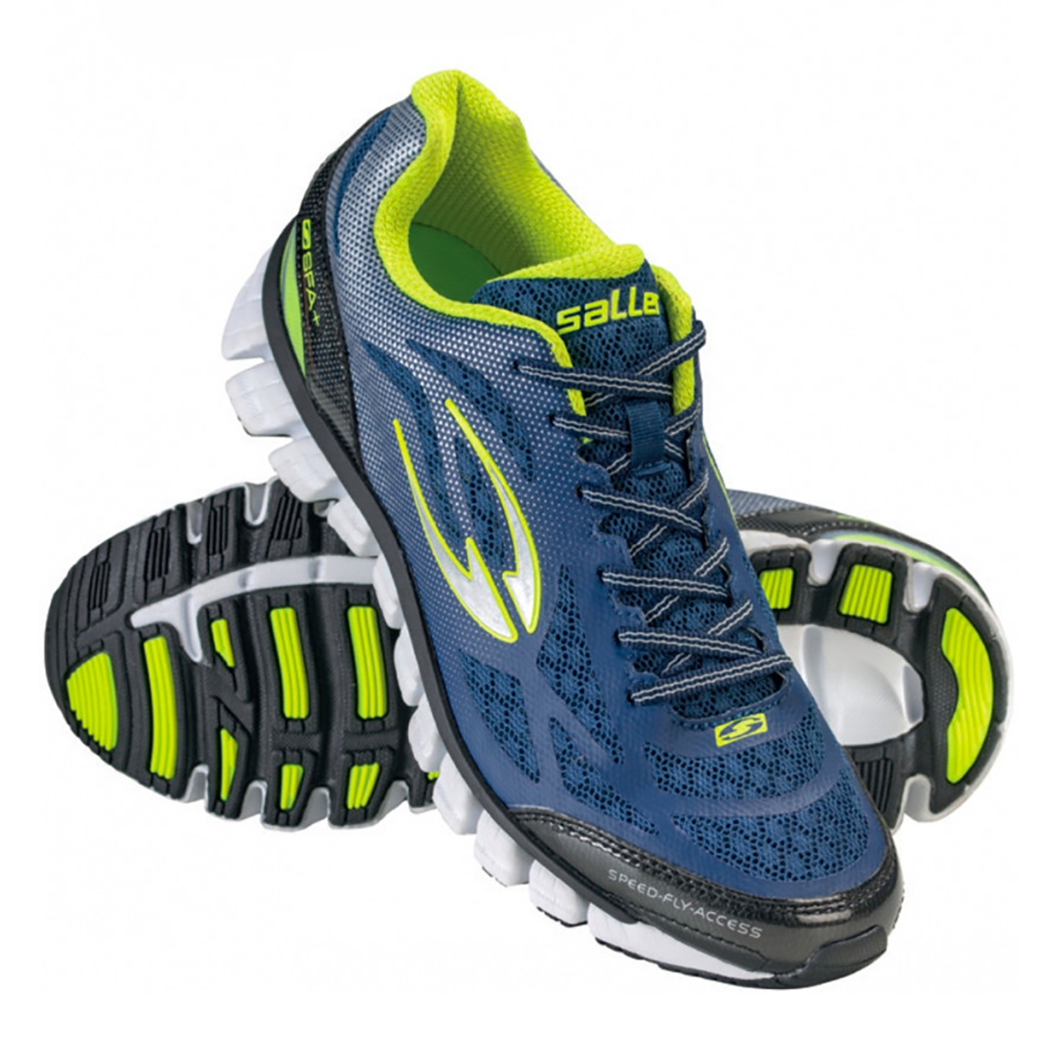 RUNNING SHOES SPORT-SALLER  SFA+TWO, MARINE-LIME-WHITE.