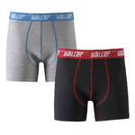 SALLER PACK DE 2 BOXER SHORT (GRIS-NEGRO).