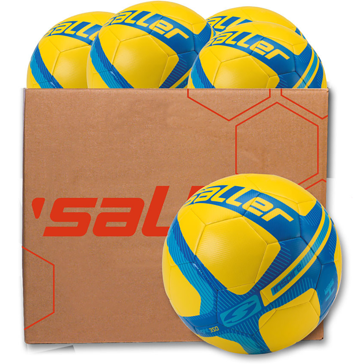 SALLERINSPIRE LIGHT 350 G., FOOTBALL BALL (10 BALLS PACK)..