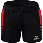 SHORT ERIMA SIX WINGS WORKER, NEGRO-ROJO MUJER.