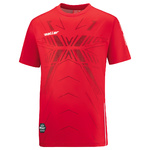 SHORT SLEEVE TRAININGS-TEE T-SHIRT SALLERX.72, RED-BORDEAUX-WHITE UNISEX.