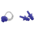 SQUBA NOSE CLIP + EARPLUGS SET, BLUE.