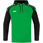 SUDADERA CON CAPUCHA JAKO PERFORMANCE, VERDE-NEGRA HOMBRE.