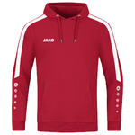 SUDADERA CON CAPUCHA JAKO POWER, ROJA-BLANCA MUJER.