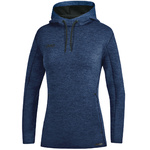 SUDADERA CON CAPUCHA JAKO PREMIUM BASICS, MARINO MELANGE MUJER.