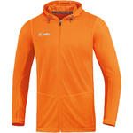 SUDADERA CON CAPUCHA JAKO RUN 2.0, NARANJA NEÓN HOMBRE.