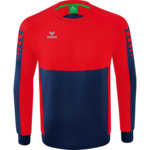 SUDADERA ERIMA SIX WINGS, MARINO-ROJA HOMBRE.