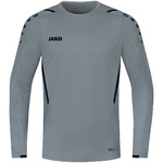 SUDADERA JAKO CHALLENGE, GRIS PIEDRA-NEGRA HOMBRE.