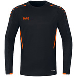 SUDADERA JAKO CHALLENGE, NEGRA-NARANJA NEÓN HOMBRE.