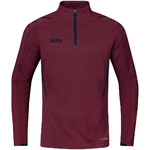 SUDADERA ZIP TOP JAKO CHALLENGE, BURDEOS-MARINO HOMBRE.