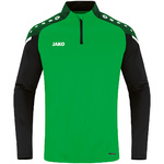 SUDADERA ZIP TOP JAKO PERFORMANCE, VERDE-NEGRA HOMBRE.