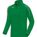 SUDADERA ZIPTOP JAKO CLASSICO, VERDE NIÑO.