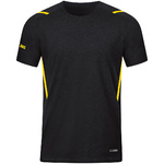 T-SHIRT JAKO CHALLENGE, BLACK MELANGE-CITRO MEN.