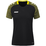 T-SHIRT JAKO PERFORMANCE, BLACK-SOFT YELLOW WOMEN.