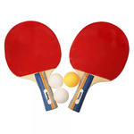 TABLE TENNIS RACKET SET WITH 3 SOFTEE SATURN BALLS.