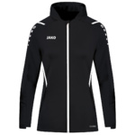 TRAINING JACKET JAKO CHALLENGE WITH HOOD, BLACK-WHITE WOMEN.