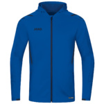 TRAINING JACKET JAKO CHALLENGE WITH HOOD, ROYAL-SEABLUE KIDS.